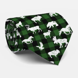 Cabin Buffalo Play Lumberjack Check Mönster Grönt Slips