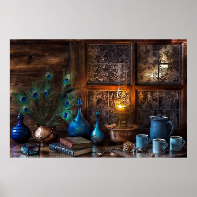Cabin by lamplight-kopparfjädrar bokar poster (Framsidan)