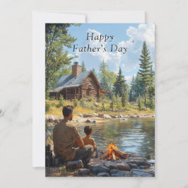 Cabin Campfire i Fars dag Far & Son Log Cabin