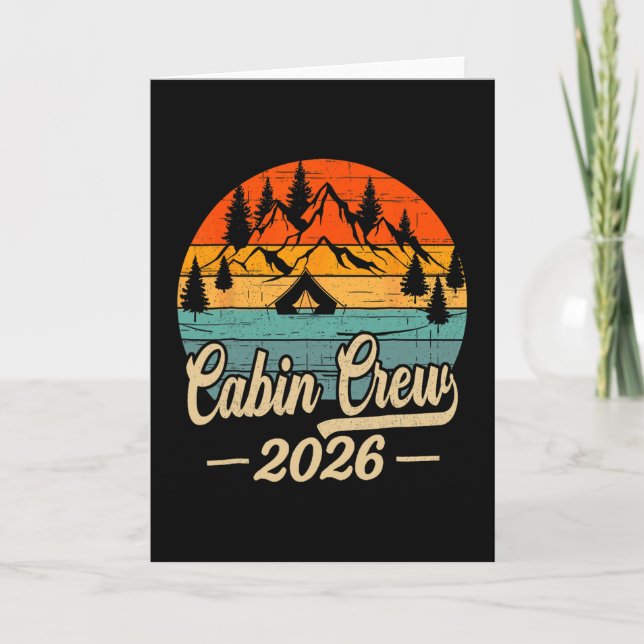 Cabin Crew 2026 Kabin Grupp Semester Mountain Frie Kort (Framsida)
