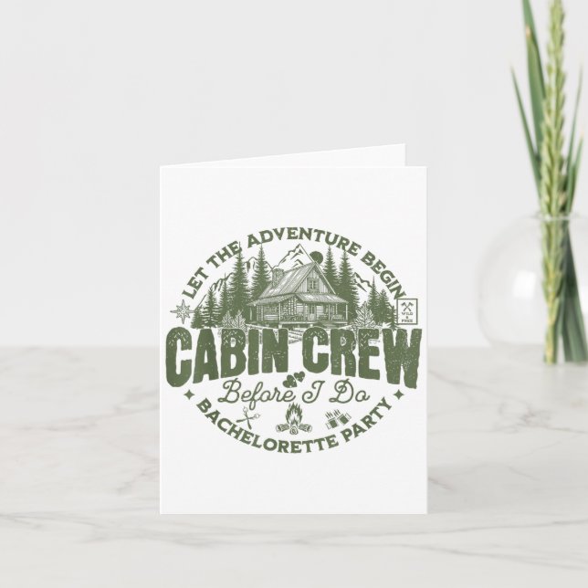 Cabin Crew Before I Do Bachelorette Party Camp Bac Kort (Framsida)