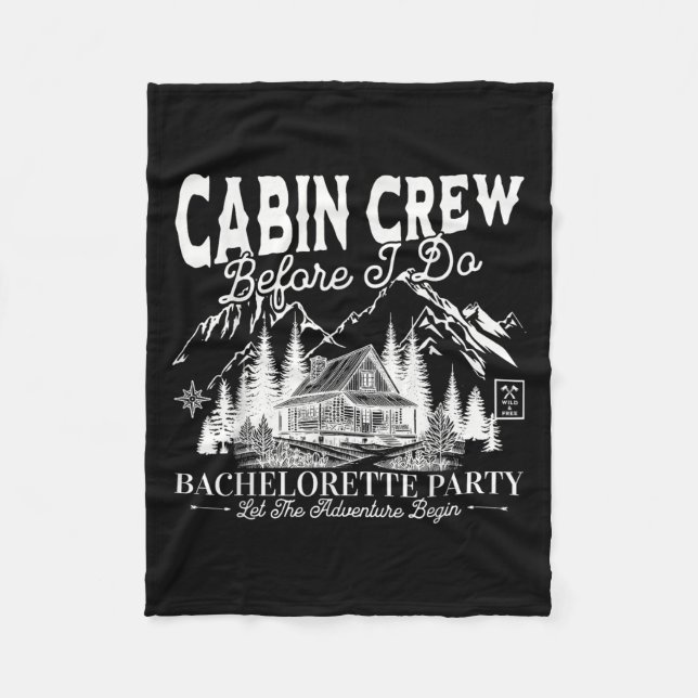 Cabin Crew Before I Do Camp Bach Bachelorette Part Fleecefilt (Framsidan)