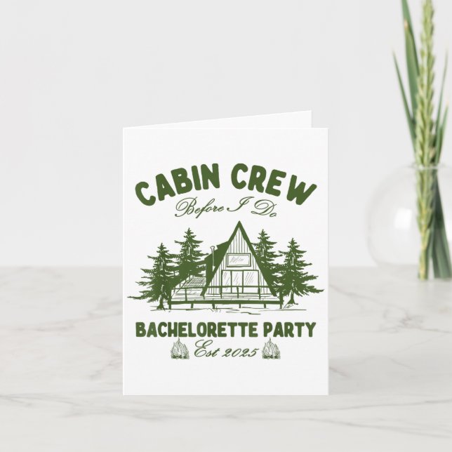 Cabin Crew Before I Do Camp Bach Bachelorette Part Kort (Framsida)