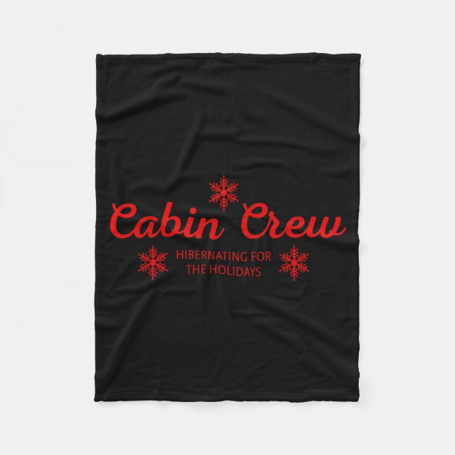 Cabin Crew Christmas Pjs Family Christmas Pajamas  Fleecefilt (Framsidan)