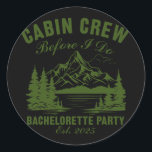 Cabin Crew innan jag gör Bachelorette Party Camp B Runt Klistermärke<br><div class="desc">Cabin Crew Innan jag gör Bachelorette Party Camp Bach Est 2025 1</div>