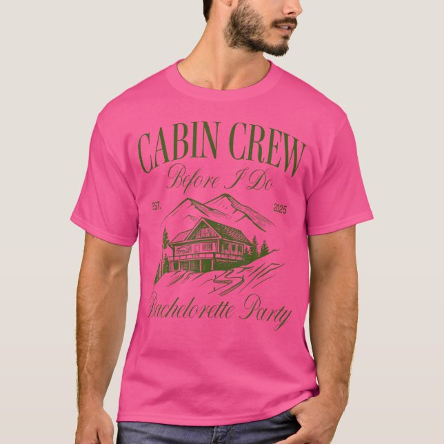 Cabin Crew innan jag gör Bachelorette Party Camp B T Shirt (Framsida)