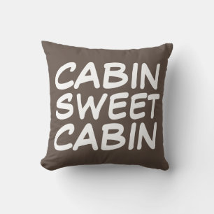 CABIN DECOR PILLOWS, CABIN SWEET CABIN KUDDE