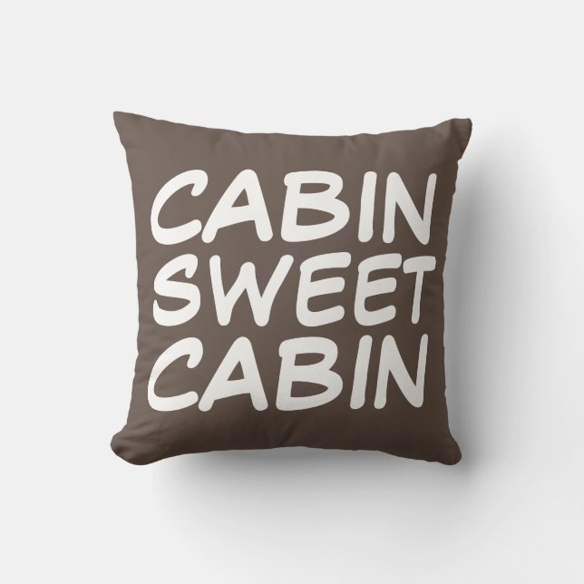 CABIN DECOR PILLOWS, CABIN SWEET CABIN KUDDE (Framsida)
