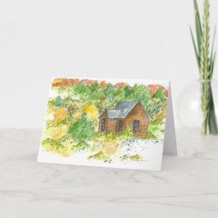 Cabin Desert Landskap grattis på födelsedagen Land Kort
