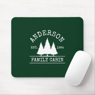 Cabin Family Namn Forest Grönt Musmatta