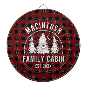 Cabin Family Namn Red Buffalo Play Darttavla