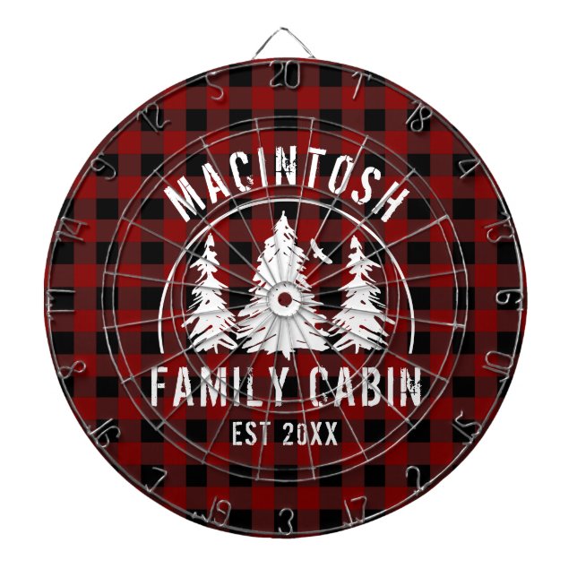 Cabin Family Namn Red Buffalo Play Darttavla (Framsidan)