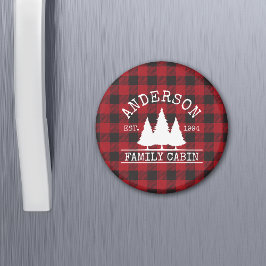 Cabin Family Namn Red Buffalo Play Magnet