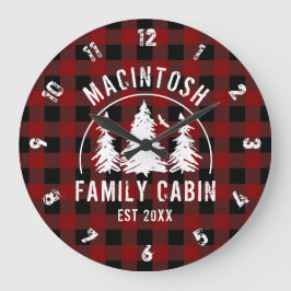 Cabin Family Namn Red Buffalo Play Stor Klocka