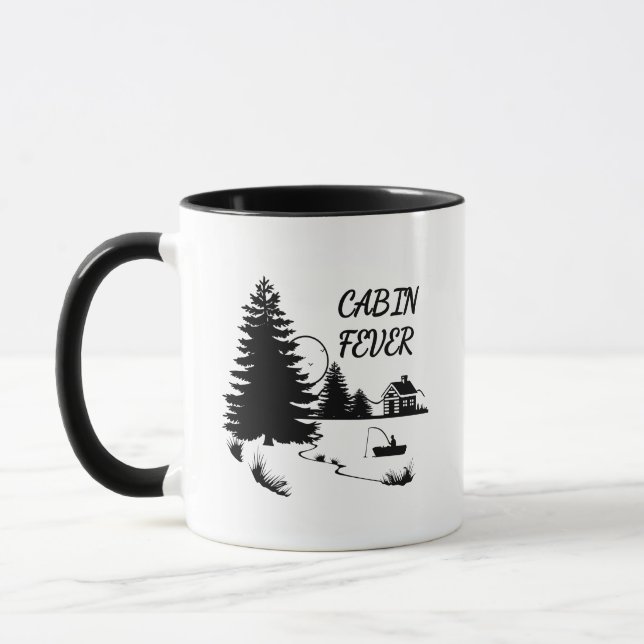 Cabin Fever Fishing Coffee Mugg (Vänster)