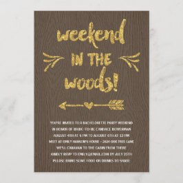 Cabin Fever | Rustic Chic Bachelorette Party Inbjudningar