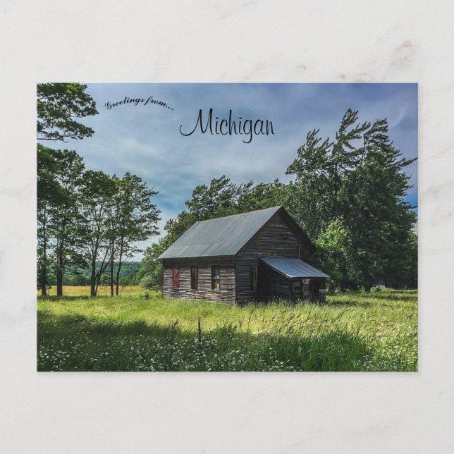Cabin i Houghton Michigan Vykort (Framsida)