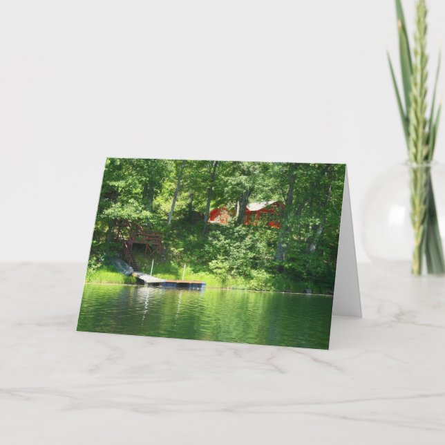 Cabin i sjö kort (Framsida)