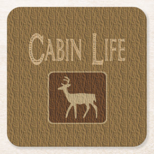 Cabin Life Underlägg Papper Kvadrat