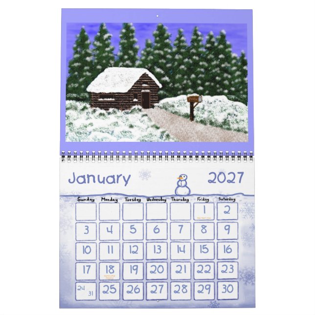 Cabin Ligcape Calendar Kalender (Jan 2027)