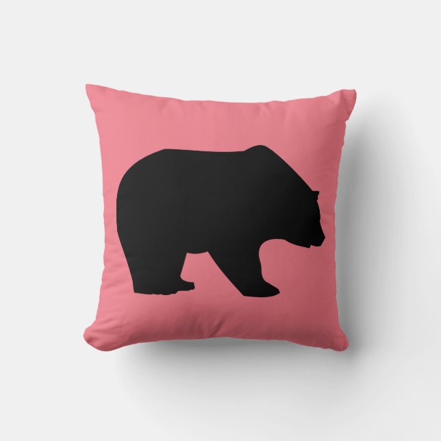 CABIN LODGE DECOR PILLOWS GRIZZLY BÄRA KUDDE (Framsida)