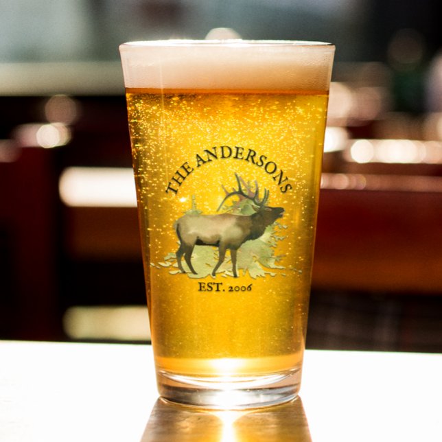 Cabin Rustic Elk wood Personlig Mountain Cabin Glaskopp (Skapare uppladdad)