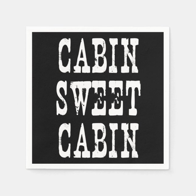 Cabin Sweet Cabin Black Pappersservett (Framsidan)
