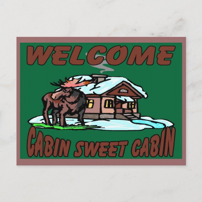 Cabin Sweet Cabin Vykort (Framsida)