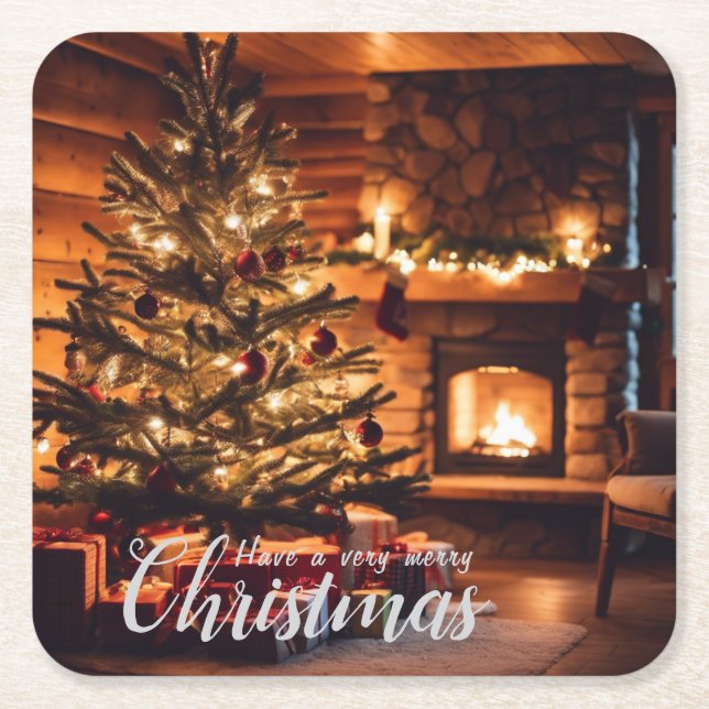 Cabin Underläggs | Scen fyra Underlägg Papper Kvadrat (Framsidan)