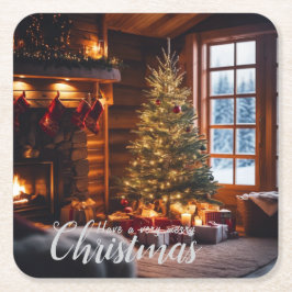 Cabin Underläggs | Scen tre Underlägg Papper Kvadrat