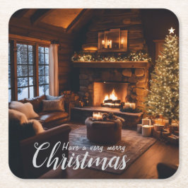 Cabin Underläggs | Scene sju Underlägg Papper Kvadrat