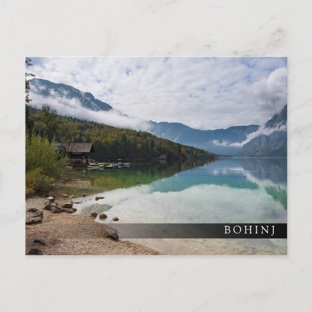 Cabin vid Bohinj Sjö i Slovenien Vykort (Framsida)