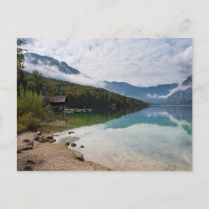 Cabin vid Bohinj Sjö i Slovenien Vykort