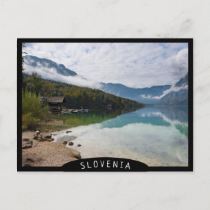 Cabin vid Bohinj Sjö i Slovenien Vykort