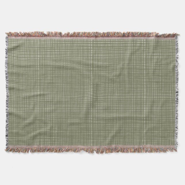 Cabincore Ostadig Gingham Julgrön Filt (Framsidan)