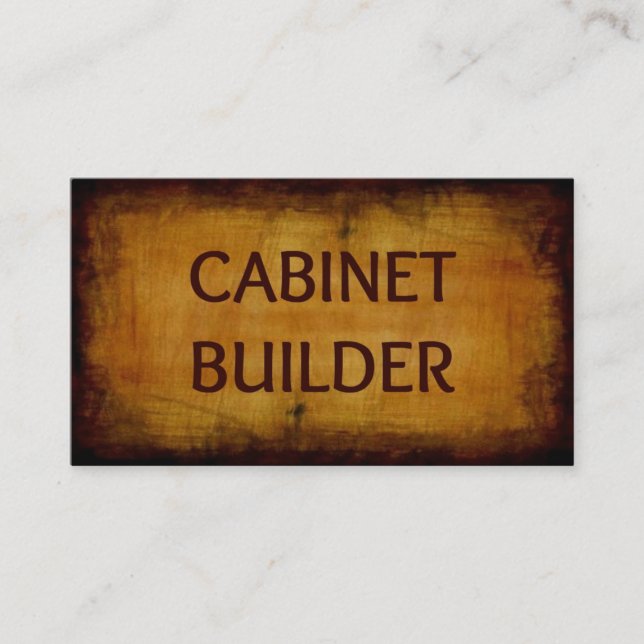 Cabinet Builder-Affärskort Visitkort (Framsida)