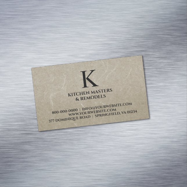 Cabinetry Masonry Magnetiska Visitkort (In Situ)