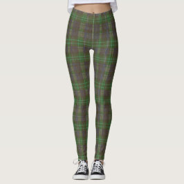 Cabinväv Skoggrön Tartan Leggings