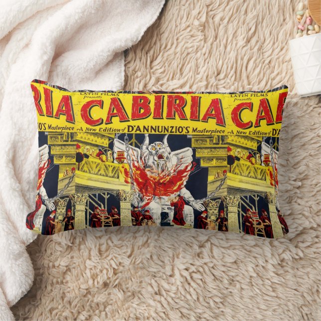 Cabiria Old Movie Poster Image Dekorativ kudde (Filt)