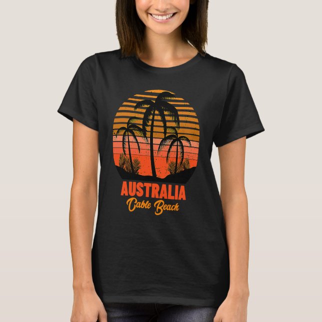 Cable Beach Australia T Shirt (Framsida)