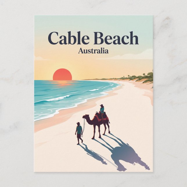Cable Beach Broome Australien Vykort (Framsida)