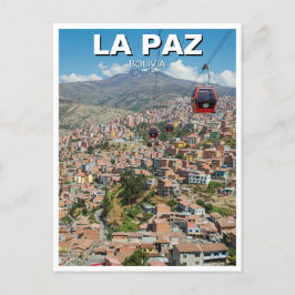 Cable Cars i La Paz Bolivia Travel Vykort