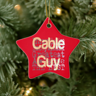 Cable Guy Extraordinaire Julgransprydnad Keramik