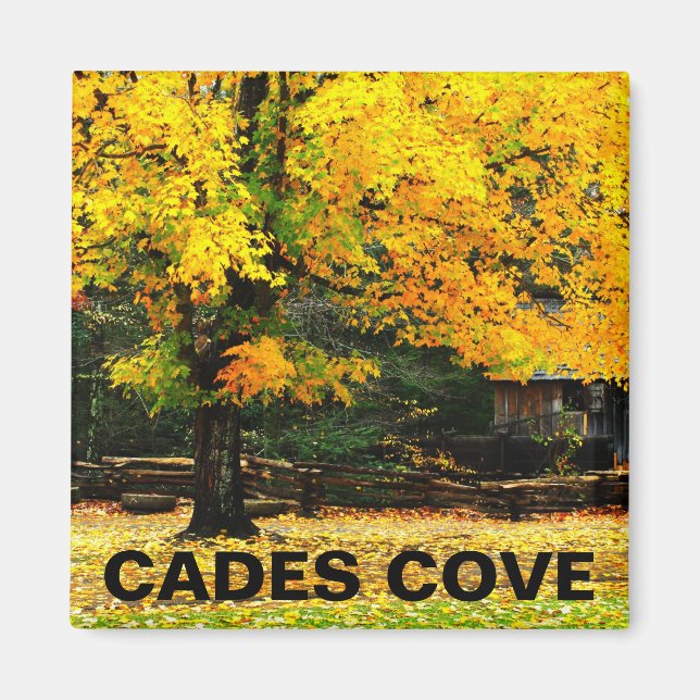Cable Mill Autumn Cades Cove Magnet (Framsidan)