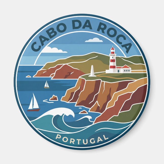 Cabo da Roca Portugal Magnet (Framsidan)