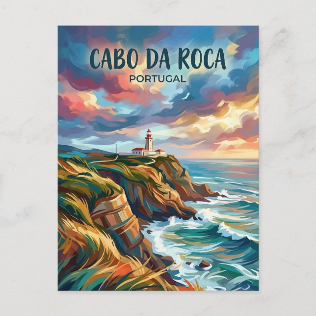 Cabo da Roca Portugal Vykort (Framsida)