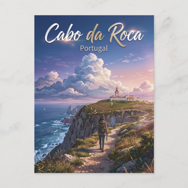 Cabo da Roca Portugal Vykort (Framsida)