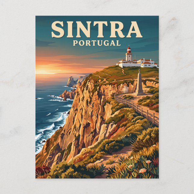 Cabo da Roca, Sintra, Portugal Vykort (Framsida)