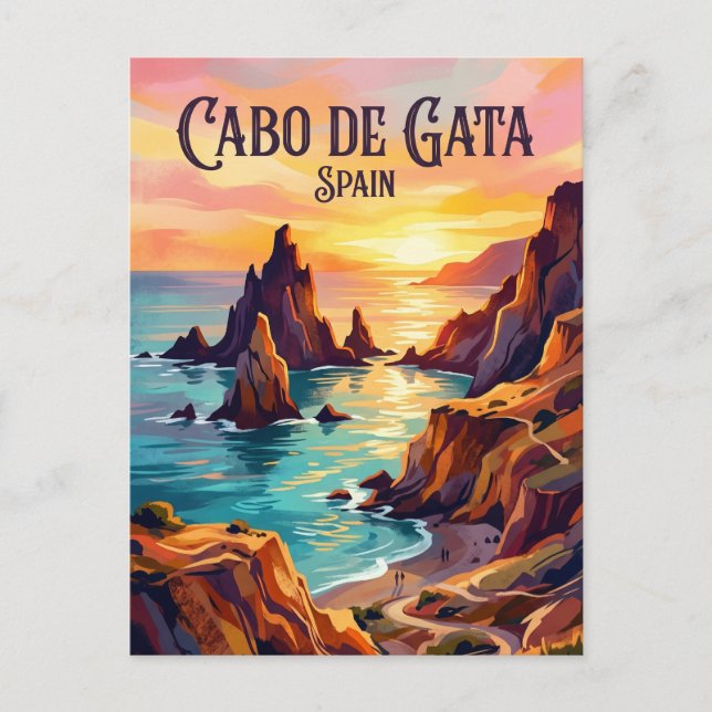 Cabo de Gata naturpark Spanien Vykort (Framsida)