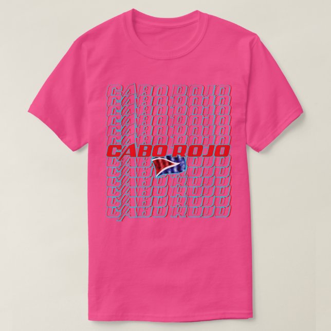 Cabo Rojo kaskad text 2 T Shirt (Design framsida)